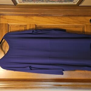 Eileen Fisher Ballet Neck Long Sleeved Silk Dress